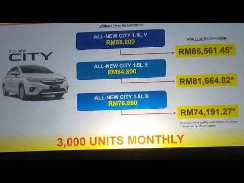 Honda City Generasi ke5 bermula RM76K (RM74K sebelum Dec 31) dan datang dengan minimum 4 beg udara,