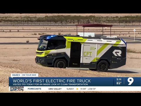 Tucson Fire gets inside looks at world&#039;s first electric fire truck
