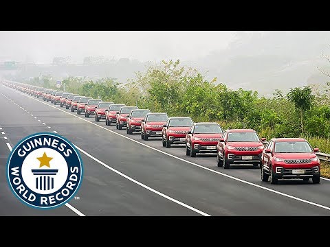 Largest autonomous car parade - Guinness World Records